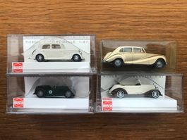 3x Busch 1x Wiking Oldtimer Autos