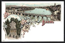 Litho Basel, Strassburger Denkmal, Fluss
