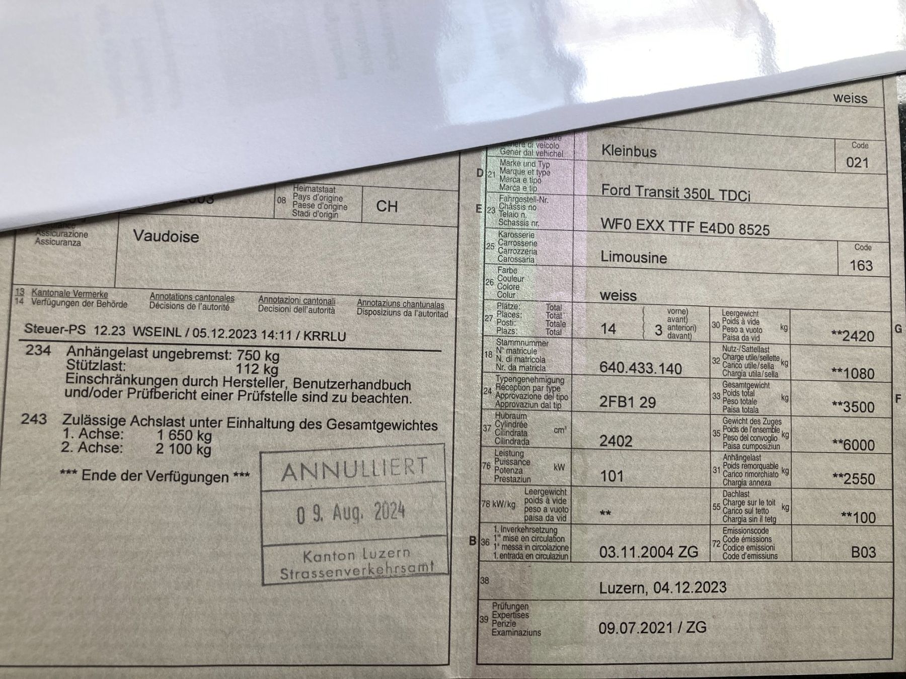 Ford Nutzfahrzeuge: Ford Transit 14 Plätzer für Export oder Bastler – Gebraucht aus Cham von WB2223 9