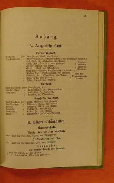 Bücher: STAATS-KALENDER DES STANDES AARGAU 1872 – Gebraucht aus Grüningen von Kartensammler 3
