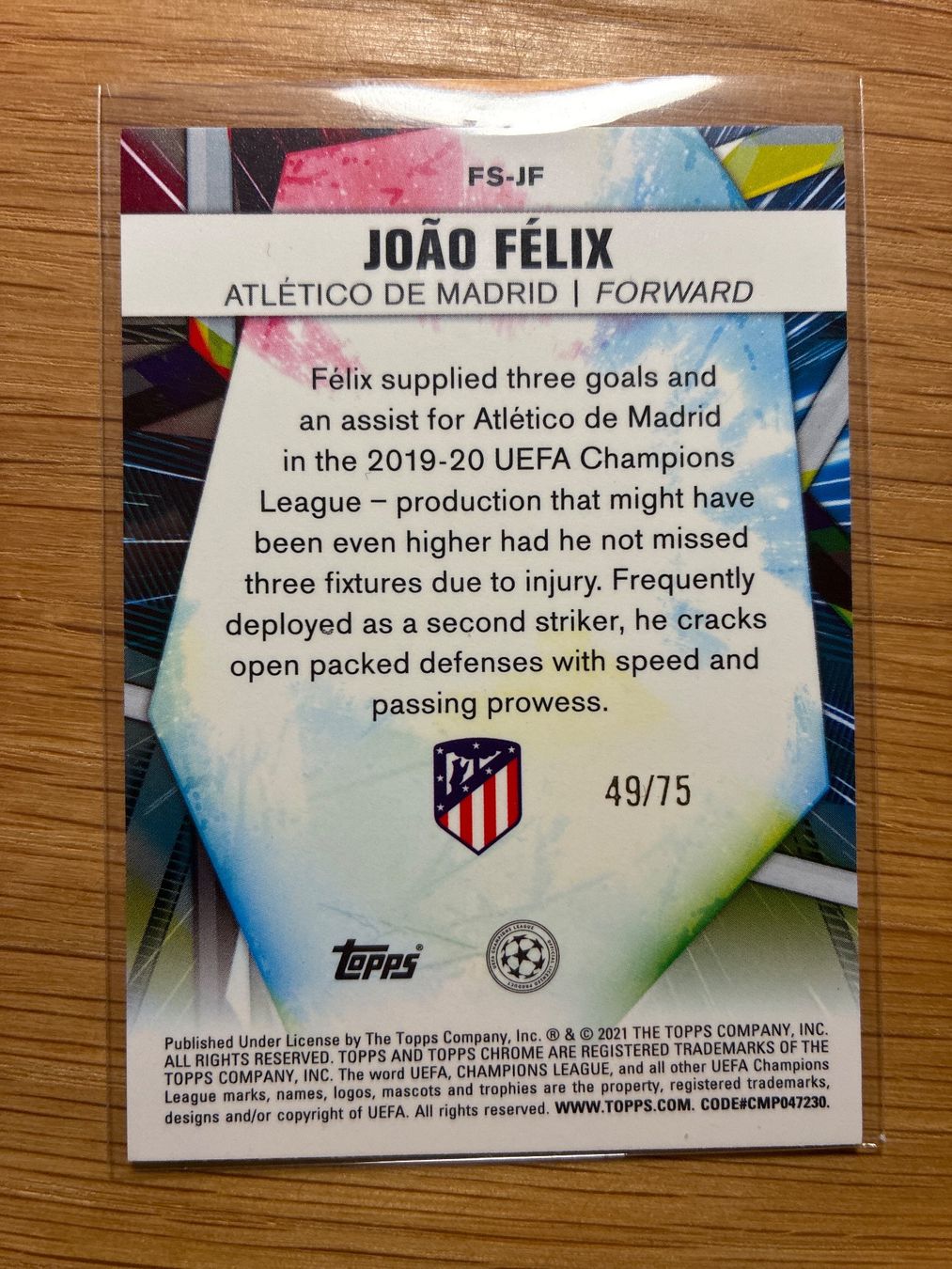 Topps Cartes à collectionner: Topps Chrome Saphire Joao Felix /75 – D'occasion à Solothurn par MegaDaggi 1