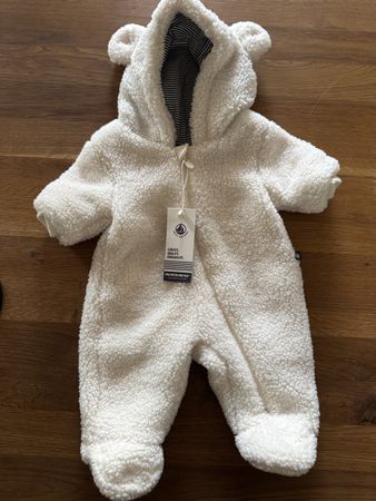 Petit Bateau Baby Teddy Overall Gr. 1M/54cm Neu mit Etikett 