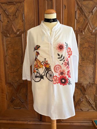 D&F FASHION  Bluse 100% Baumwolle  Gr. L