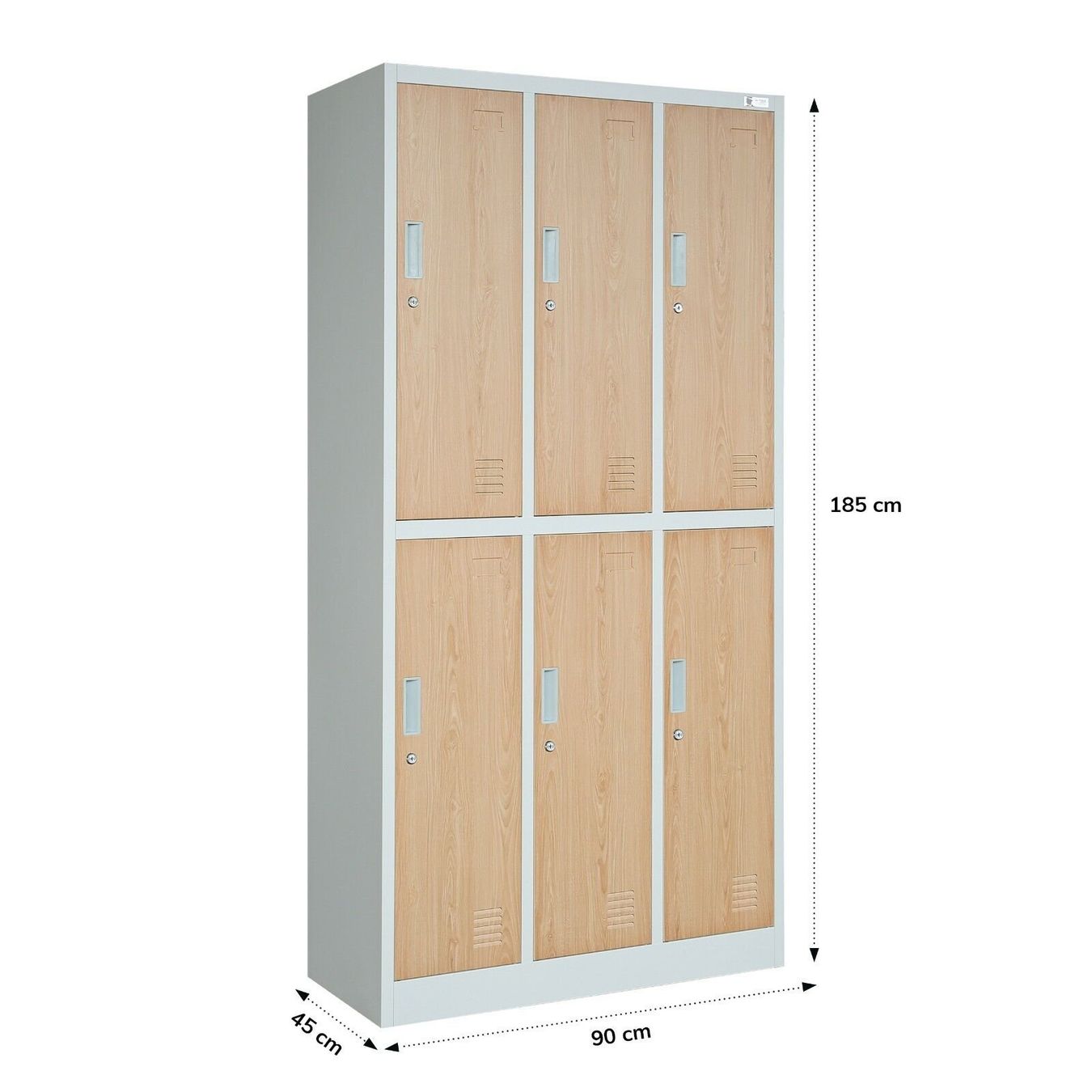 Armadi: Schliessfachschrank 6 Fächer - Weiss/Holzoptik – Nuovo e nell'imballaggio originale da Wallenwil venduto da toesstal-vertrieb 4