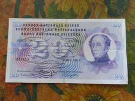 SUISSE  20  Francs  1976  (0654)  Billet