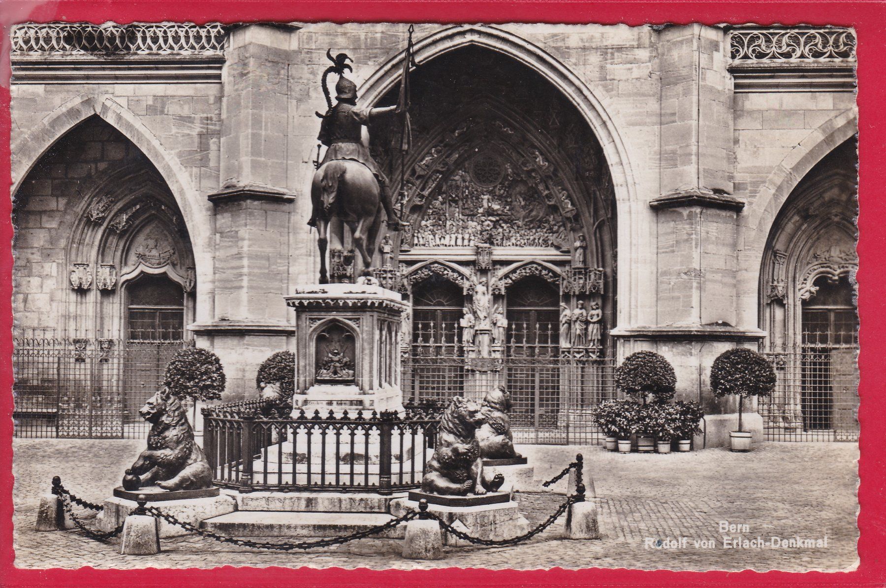 Cartoline postali: BERN, RUDOLF VON ERLACH-DENKMAL, – Usato da Oberrieden venduto da Gebirgsstelze