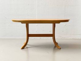 Mid-Century Esstisch aus Buche, ausziehbar, 1980er Jahre