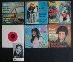MANUELA Sammlung: 6 Singles + 1 Autogramm Karte