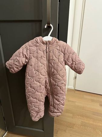 H&M Baby Overall Gr. 56 - Rosa mit Blumen, warm