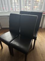 Stuhlset Kunstleder dunkelbraun 4 Stk guter Zustand