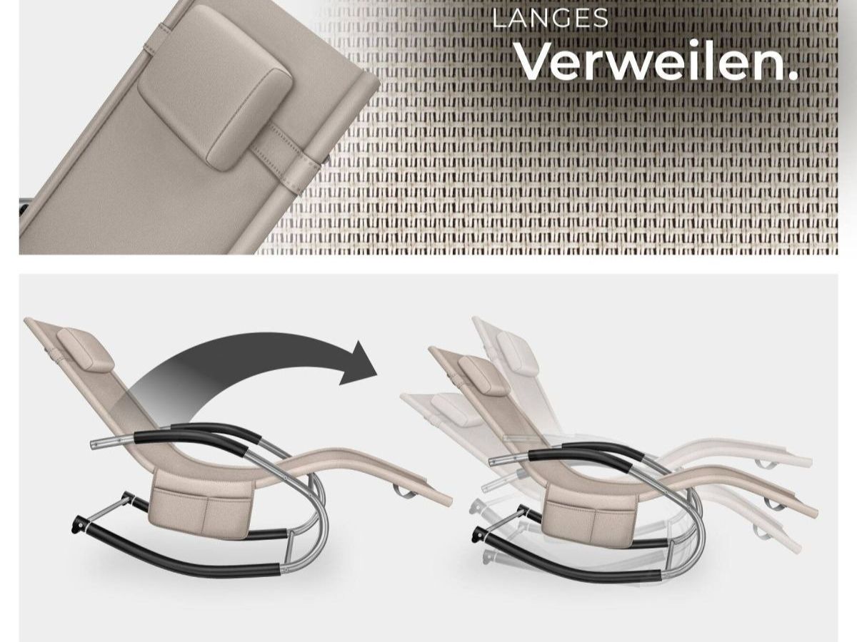 Sedie a sdraio: Gartenliege ergonomisch mit Schwingfunktion ROVELLA – Nuovo e nell'imballaggio originale da Lachen SZ venduto da sw3zzy 2