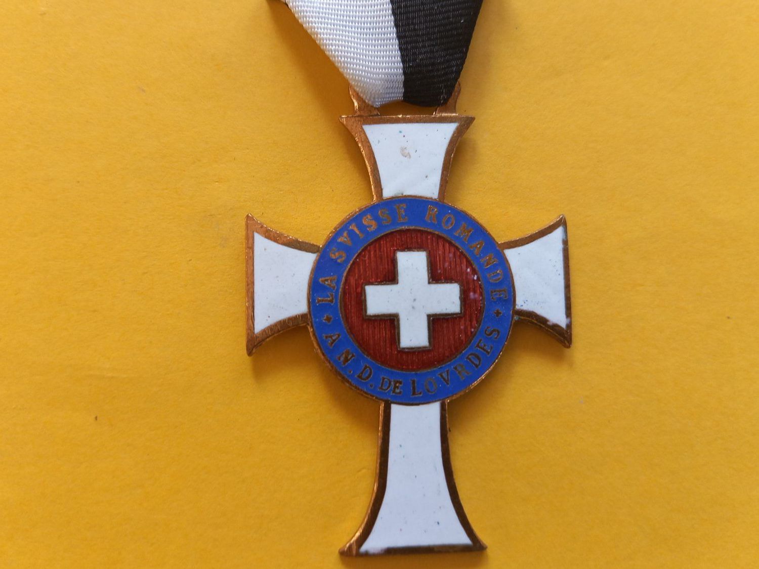 Medaglie: Médaille, A N.D. de Lourdes, La Suisse romande – Usato da Rossens FR venduto da Souris1 1
