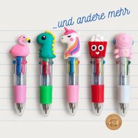 Stift mit 4-Farben und Figur – 4er Set – lustiges Geschenk