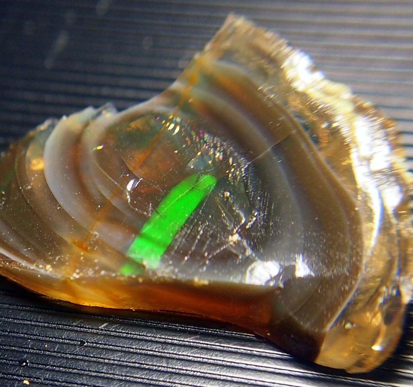 Pietre preziose: 39 ct. Top-funkelnder WELO-Feueropal roh – Nuovo e nell'imballaggio originale da Reinach BL venduto da Marblue 7