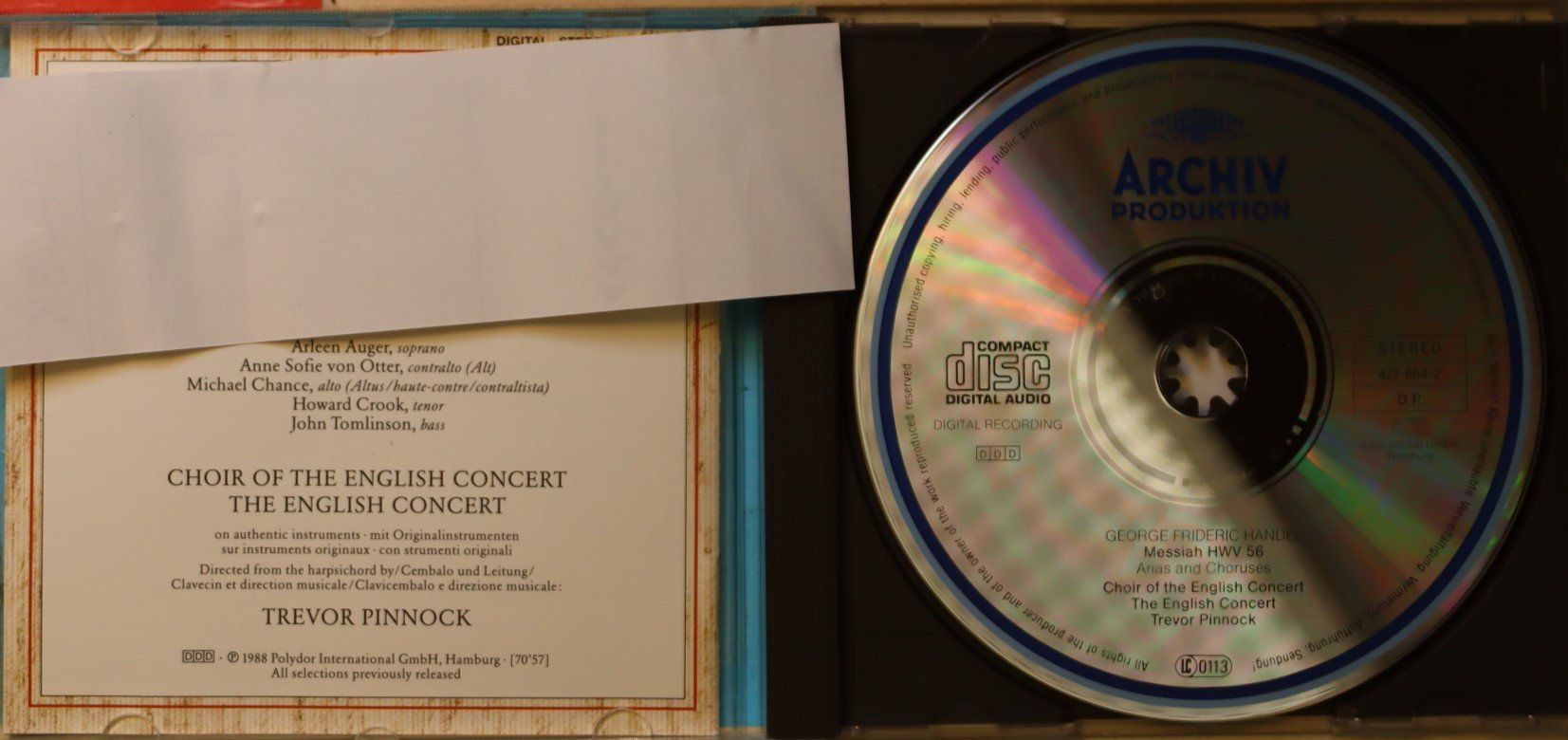 CD: Handel - Messiah – Usato da Luzern venduto da CONTENTI 1