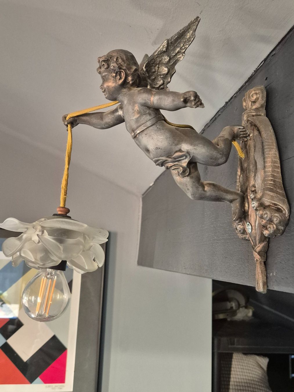 Lampes: Paire d'Appliques murales Angelots – D'occasion à Morgins par pmd_px9d 2