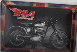 Blechschild-BSA MOTORCYCLES-A 65 HORNET