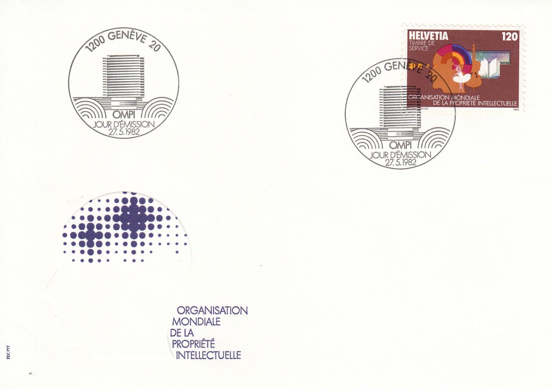 Tutti i francobolli: OMPI 1-5 Weltorganisation geistiges Eigentum Genf 5 FDC – Usato da Spreitenbach venduto da Mustang_1105 3