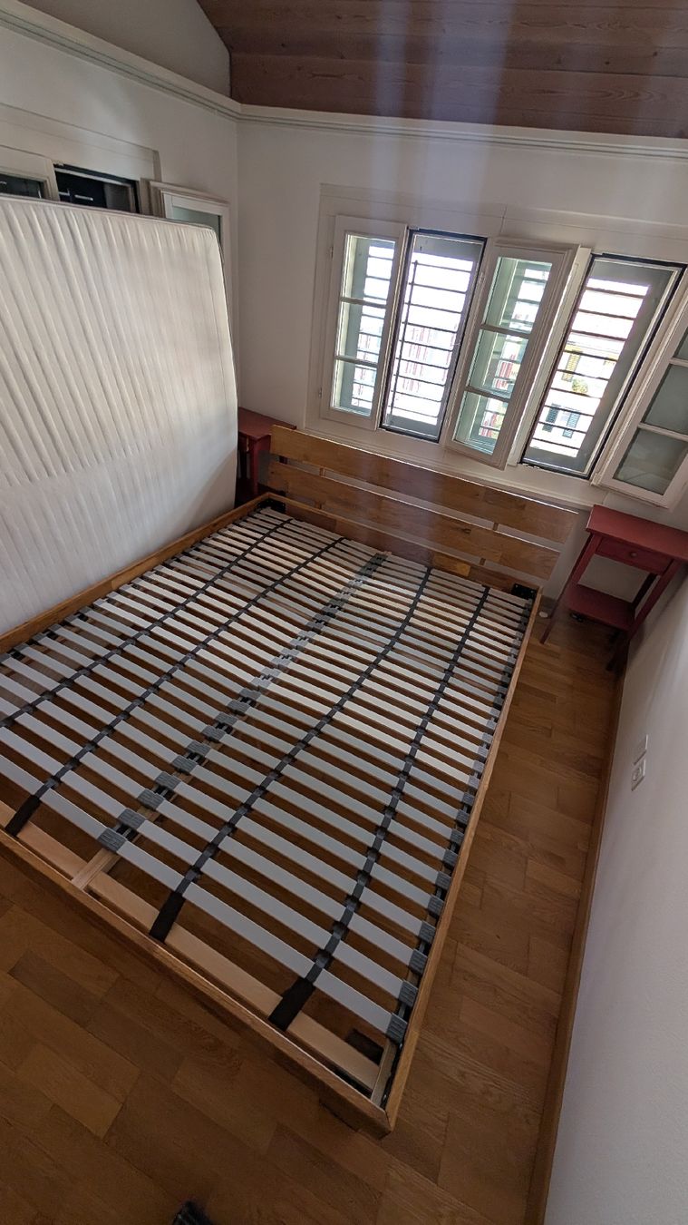 Letti: AresWOOD Solid Oak Bed 160×200 cm + Slatted Base – Usato da Horgen venduto da ole_yfv9 4