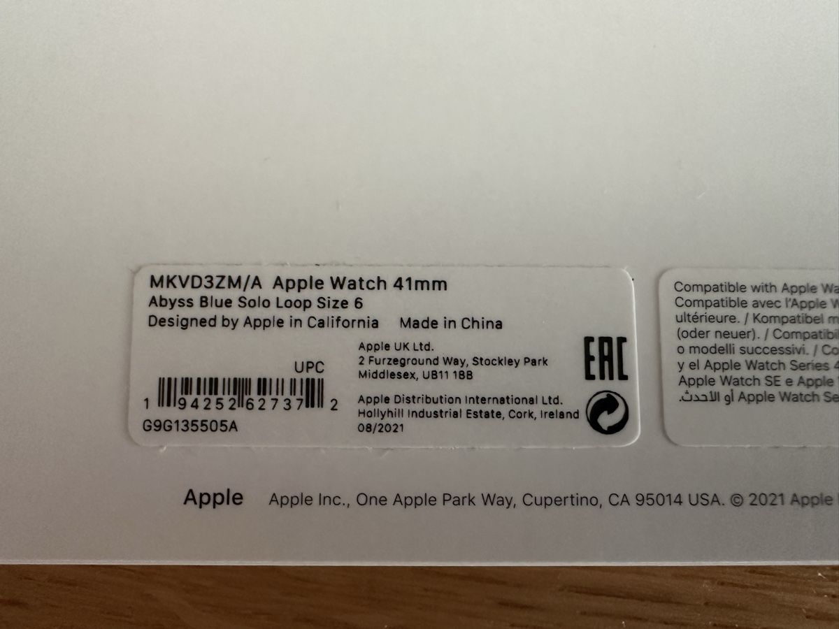 Apple Bracciali & Braccialetti: Apple Watch Solo Loop Abyss Blue Grösse 6 Silikon – Nuovo (secondo la descrizione) da Cham venduto da DM2106 2