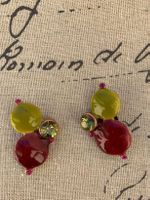 Splendide vintage clip oreille TARATATA pierre strass taillé