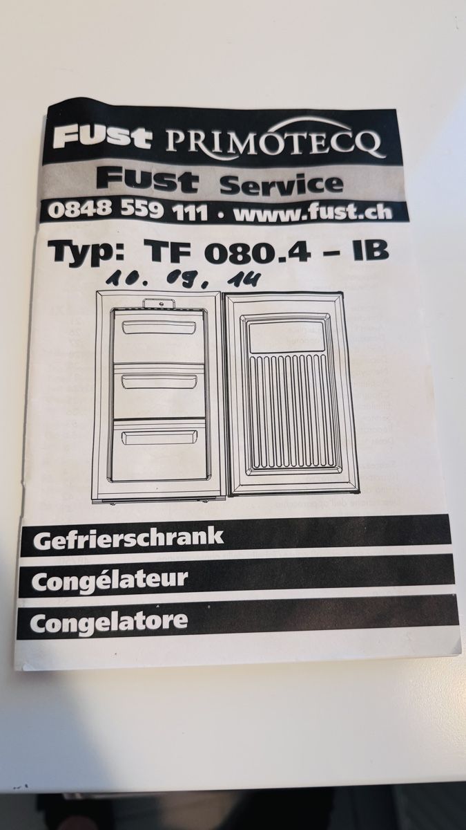 Congelatori: Fust Primotecq Gefrierschrank TF 080.4-IB – Usato da Spiez venduto da khm1 1