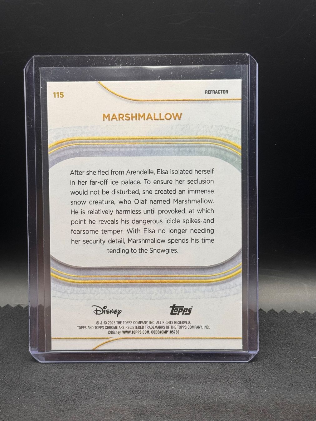 Topps Carte collezionabili: 2025 Topps Disney Chrome Marshmallow #115 Refractor – Nuovo (secondo la descrizione) da Giswil venduto da diggadino 1