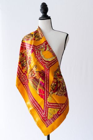 Foulard en soie Hermès "La Danse du Cheval Marwari"