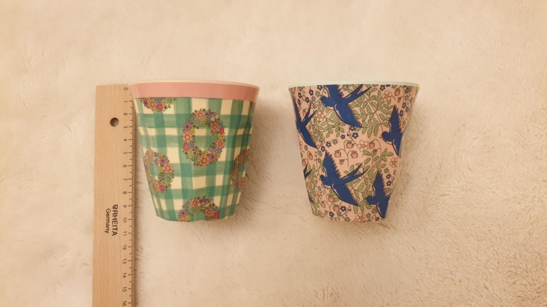 Cucine complete: 2 Melaminbecher - Marke Rice – Usato da Würenlos venduto da JRP_71 1