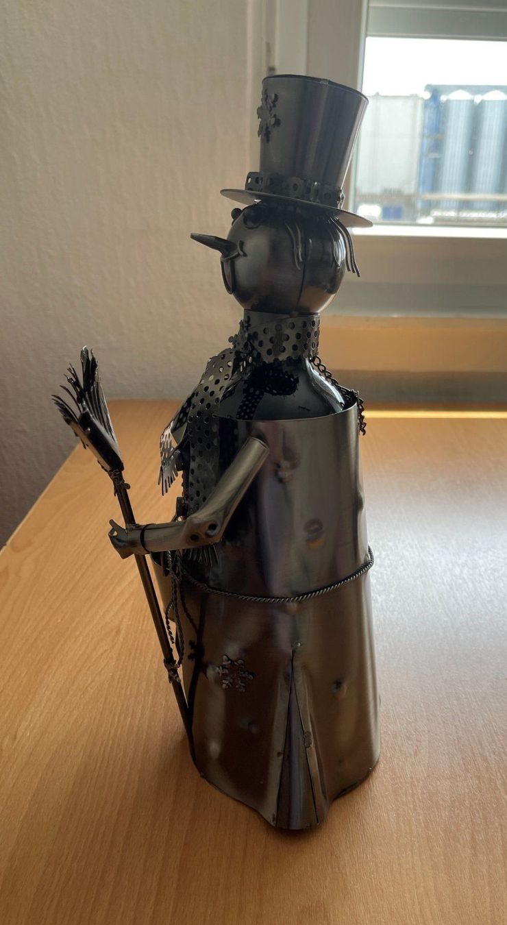 Tutte le decorazioni: Metallschneemann mit Rotweinflasche – Nuovo e nell'imballaggio originale da Basel venduto da Seifehuesli 2