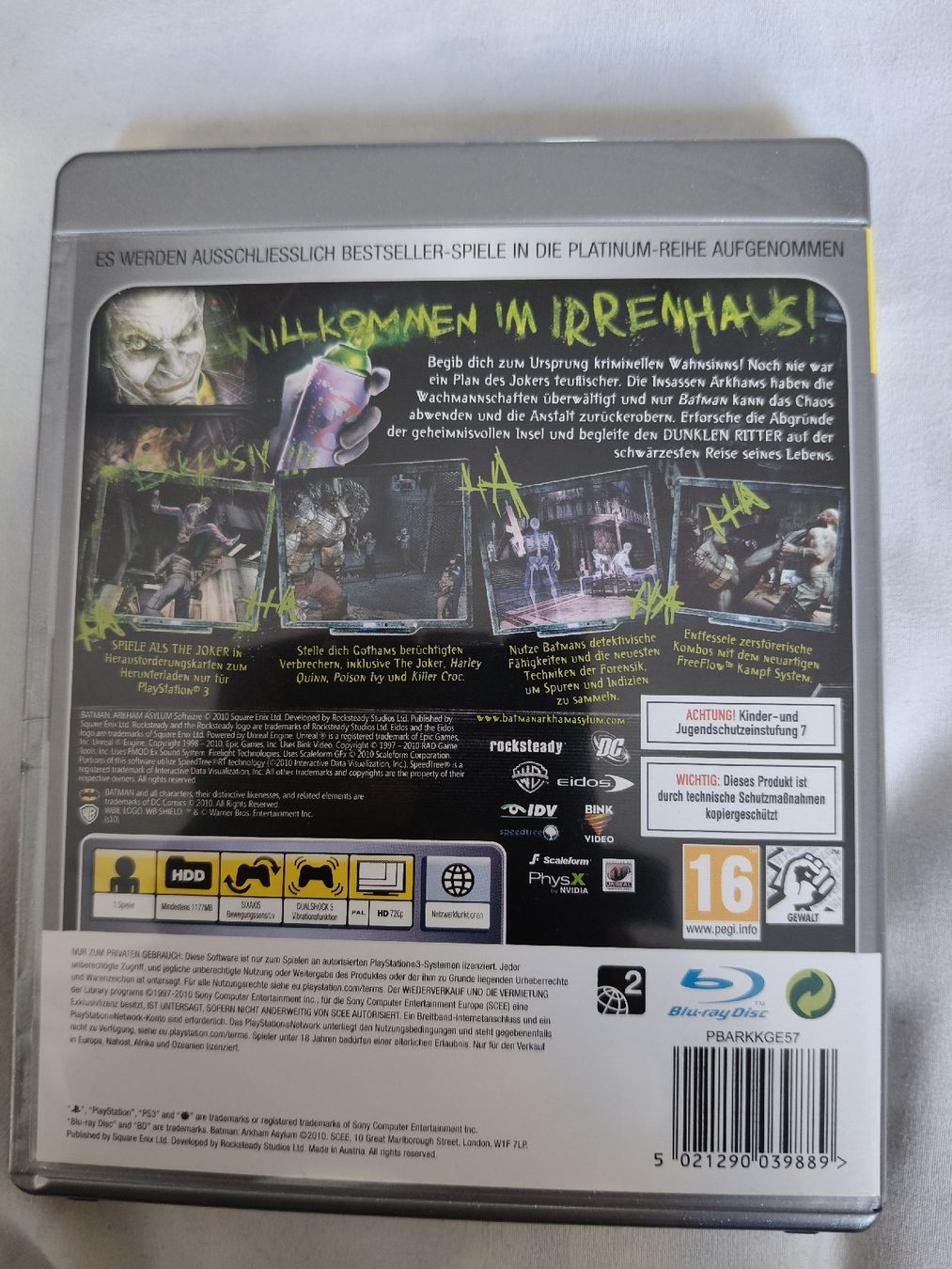 Sony Giochi: Batman: Arkham Asylum (Platinum) – Usato da St. Gallen venduto da Ringa72 1