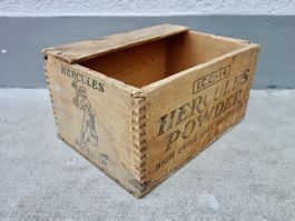 Holzkiste Kiste Sprengstoff HERCULES POWDER HIGH EXPLOSIVES