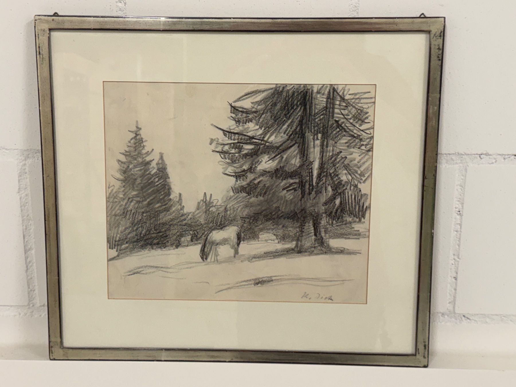Gemälde: Karl Dick Zeichnung – Gebraucht aus Basel von PAUL_ART 3