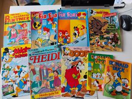 Comics Sammlung: Fix&Foxi, Micky Maus, Donald Duck,Heidi ...