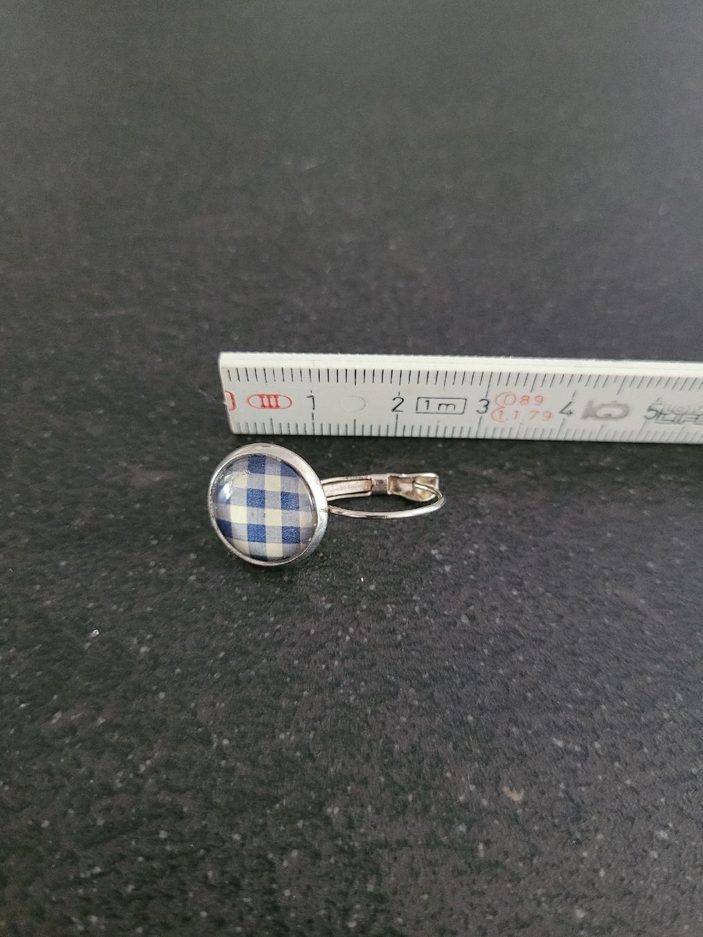 Ohrringe & -stecker: Ohrstecker kariert blau weiss – Gebraucht aus Büren NW von nie_k6382 3