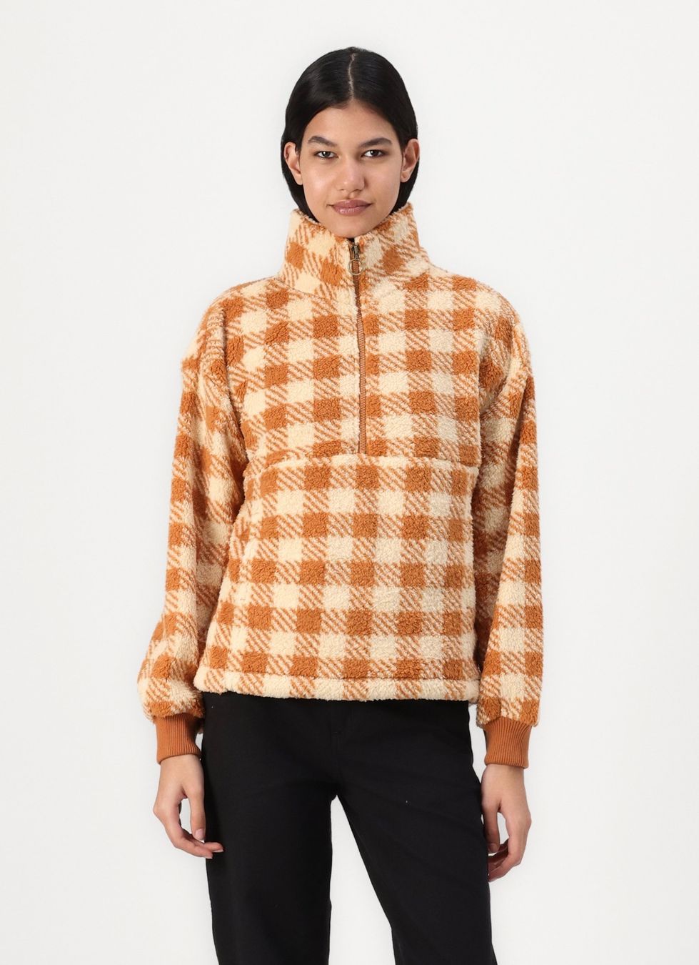 Billabong Maglioni & Felpe: Damen Billabong Fleecepullover kariert – Nuovo (secondo la descrizione) da Meilen venduto da Emma_321