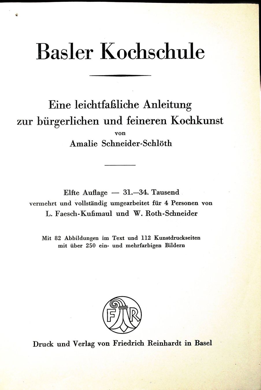 Bücher: Basler Kochschule, 1925 - 11. Ausgabe – Gebraucht aus Lütisburg von Pyf