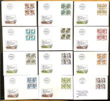 Schweiz 1986 -1987  FDC - Postbeförderung 4er ET