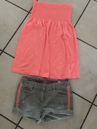 Sommer Set: S.Oliver Shorts+manor Top Gr. 140, Top Zustand!