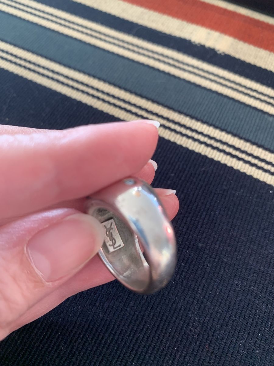 Saint Laurent Anelli: vintage silver ring YSL, size 53-54, original – Usato da Lausanne venduto da oyu_hgg5 3