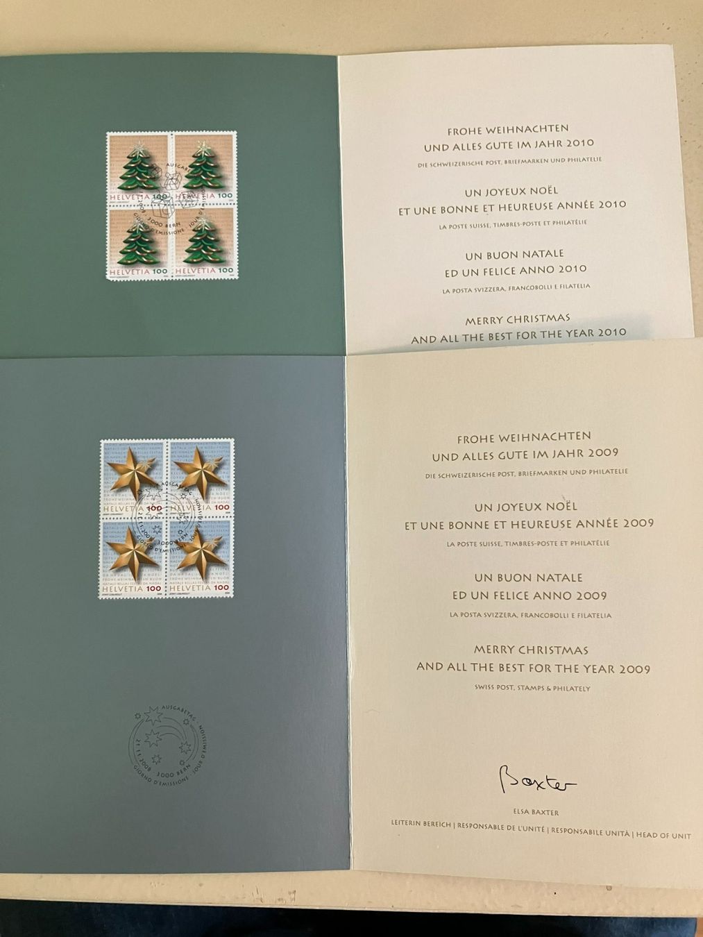 Tous les timbres: Weihnachtsmarken 2008/2009 Schweizer Post – Neuf (Voir description) à Basel par djwwpp