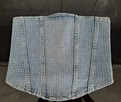 Corsage/Bustier mit Glitzersteinen Gr.M