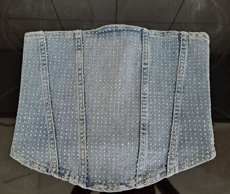 Corsage/Bustier mit Glitzersteinen Gr.M