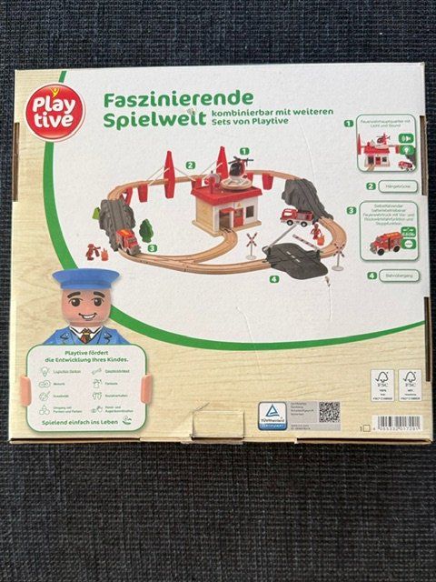 Giocattoli: Playtive Eisenbahn-Set - Feuerwehr, 47-teilig – Usato da Lostorf venduto da Nick1258 1