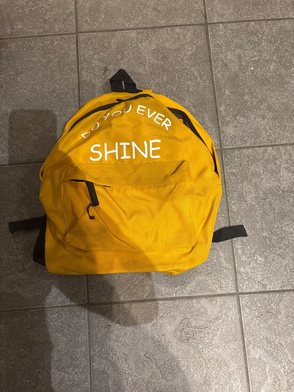Zaini: Stylischer Rucksack "Do you ever Shine" gelb – Usato da Andwil SG venduto da schmei