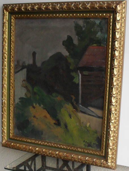 Gemälde: BARTH Paul B. OELG. Landschaft bei Paris – Gebraucht aus Basel von basilisk04 9