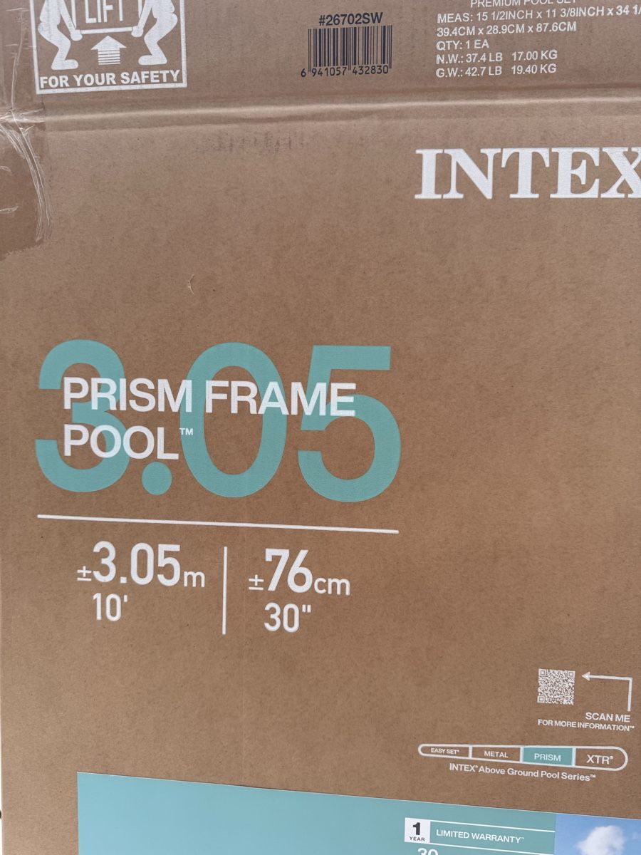 Intex Piscine: INTEX 3.05m Prism Frame Pool w/Filter Pump For Summer Fun! – Nuovo (secondo la descrizione) da Uetendorf venduto da Hana_Mati 2