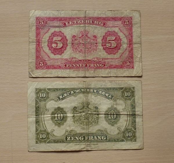 Banconote: Luxembourg ++ 5 und 10 Francs ND – Usato da Walkringen venduto da Casablanca777 1