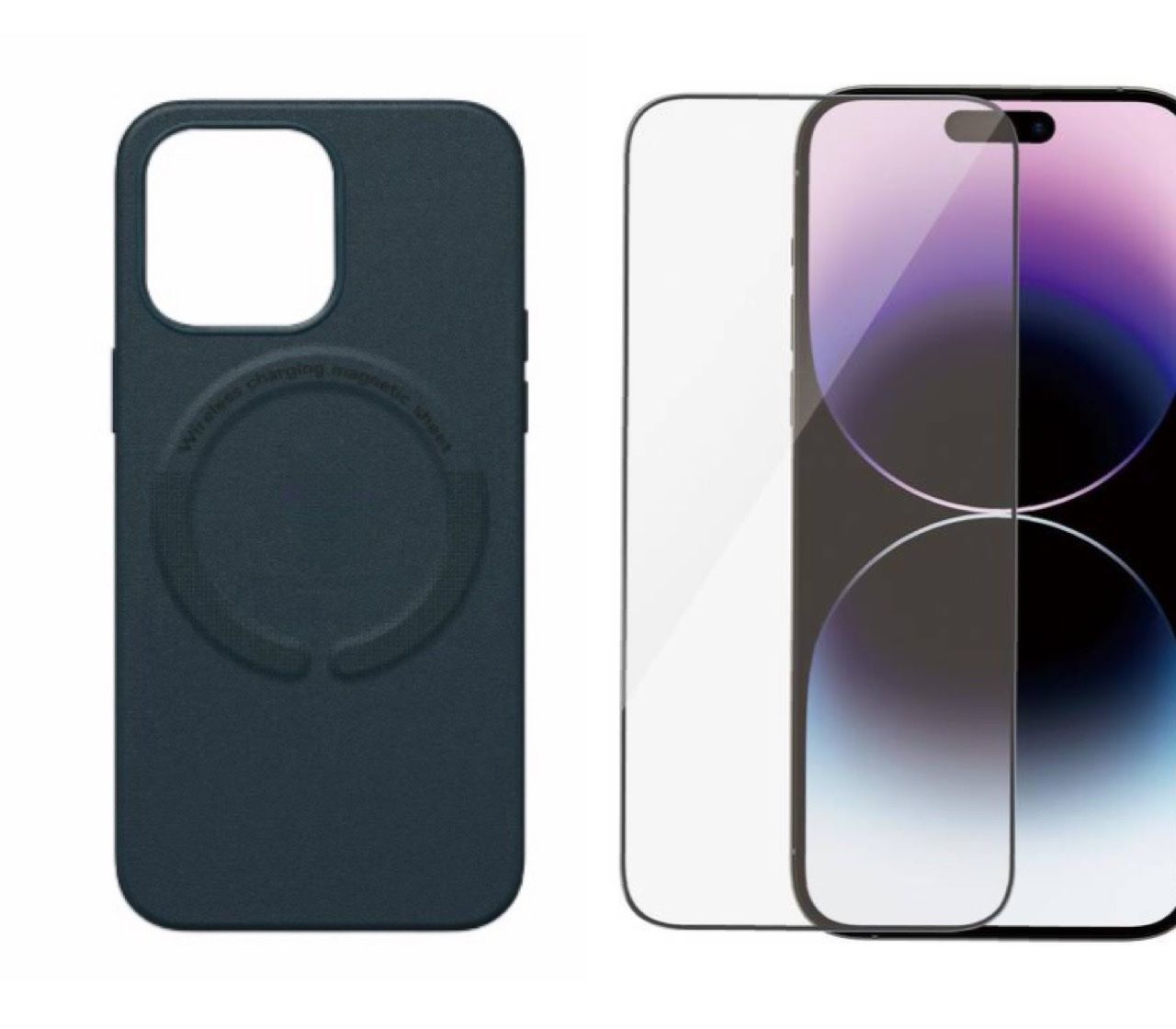 Apple Cover & Protezioni schermo: iPhone 14 Plus  MagSafe Leder Hülle Mit panzerglass – Nuovo (secondo la descrizione) da Luzern venduto da Waince786
