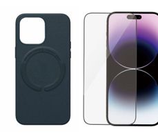 iPhone 14  MagSafe Leder Hülle Mit panzerglass